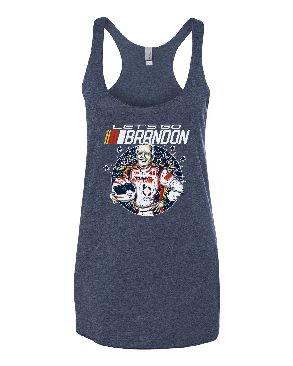 Let's Go Brandon Women's Tank - Navy